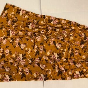 Floral Mustard Skirt